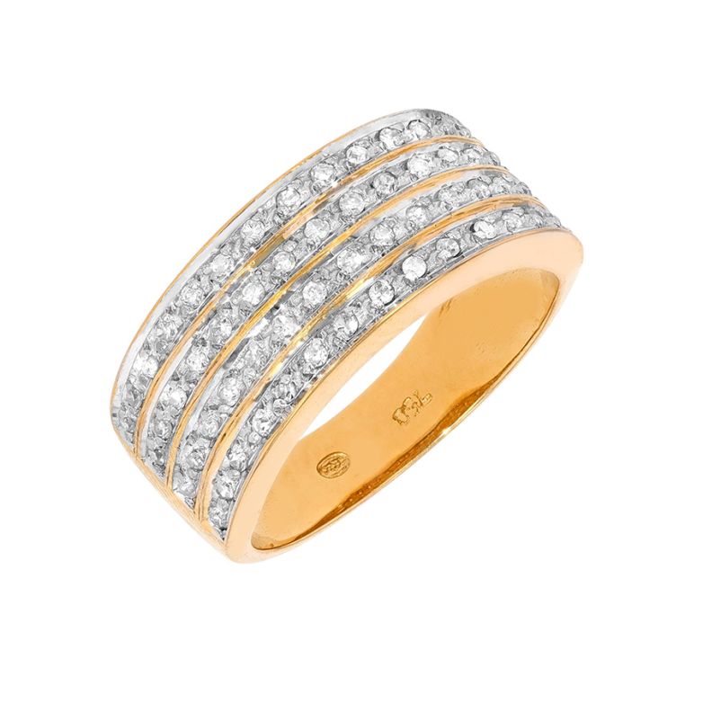 Bague or bicolore diamant (s) 