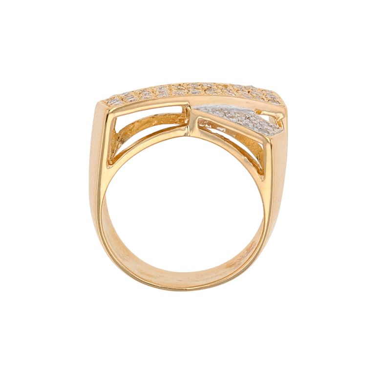 Bague or bicolore diamant (s)