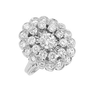 Bague or gris diamant (s) Vintage