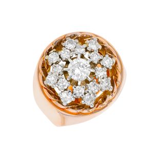 Bague 2 ors diamant (s) Vintage