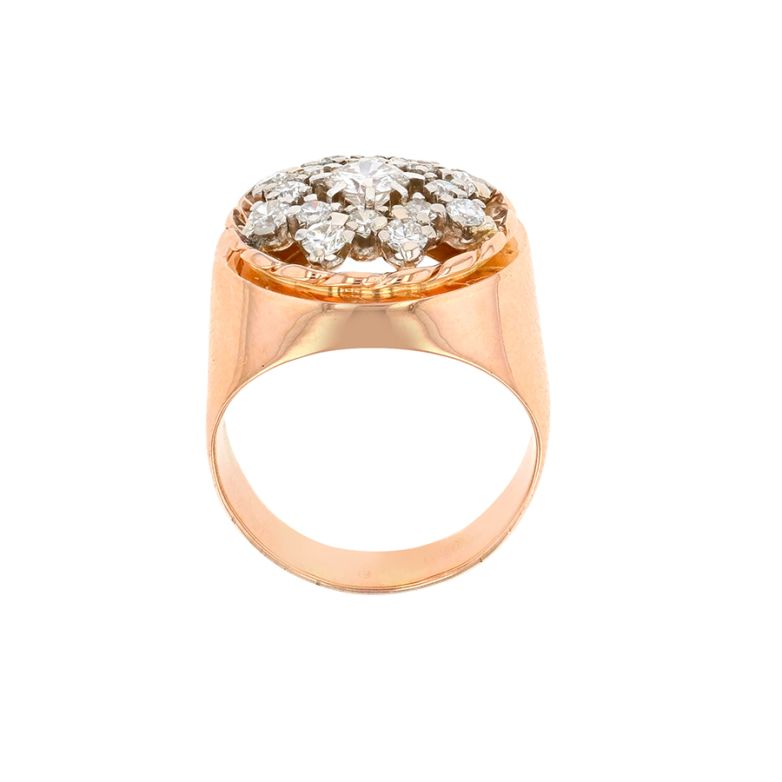 Bague 2 ors diamant (s) Vintage 
