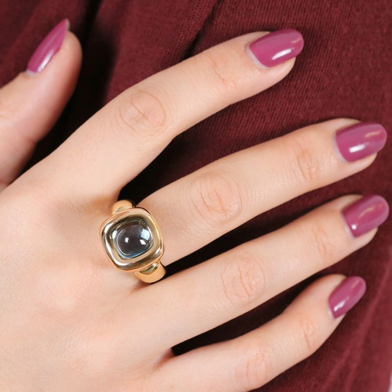 Bague or jaune Topaze 