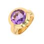 Bague or jaune Améthystes