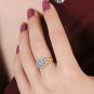 Bague or bicolore diamant (s) 