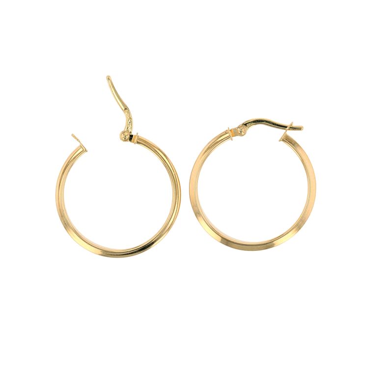 Boucles créoles or jaune 
