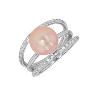 Bague or gris diamant perle
