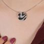 Pendentif or gris diamant (s) 