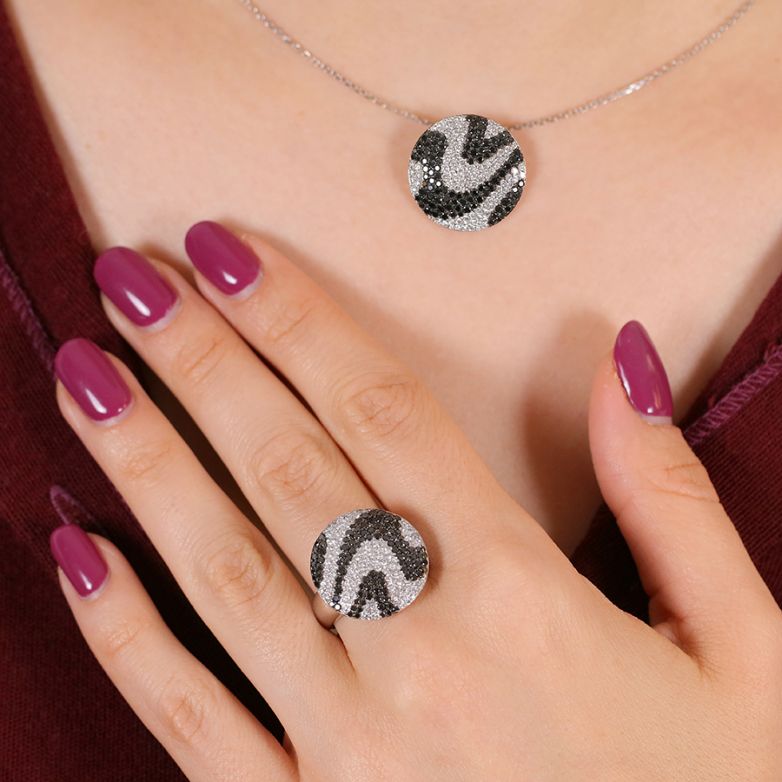 Bague or gris diamant (s) 