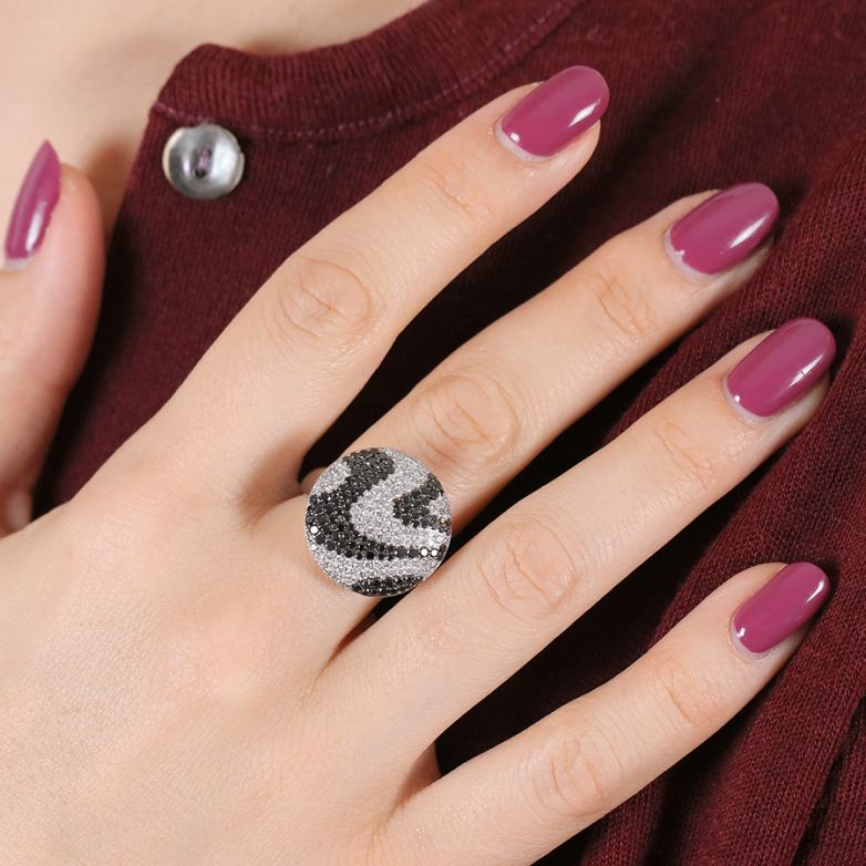Bague or gris diamant (s) 