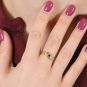 Bague or jaune Saphir 