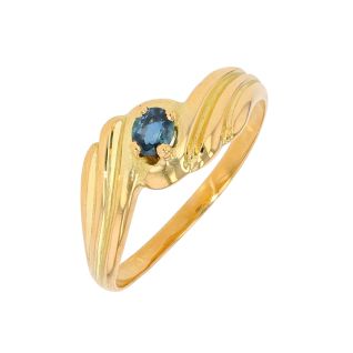 Bague or jaune Saphir