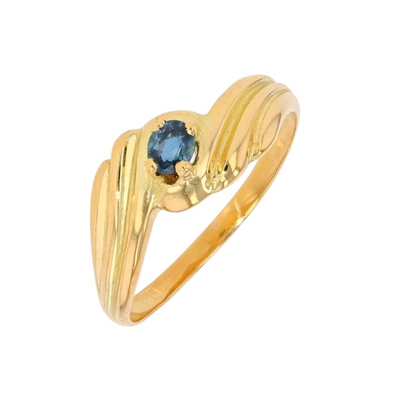 Bague or jaune Saphir