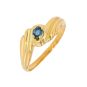 Bague or jaune Saphir