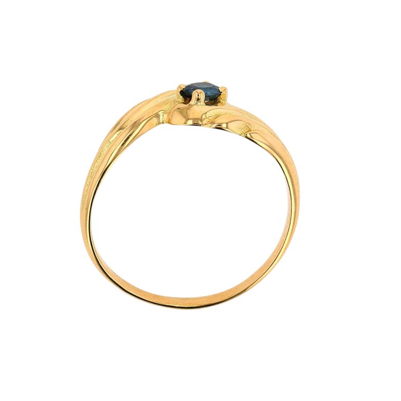 Bague or jaune Saphir 