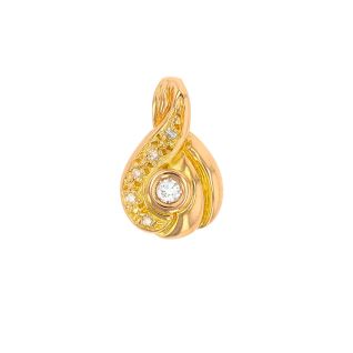 Pendentif or jaune diamant (s)