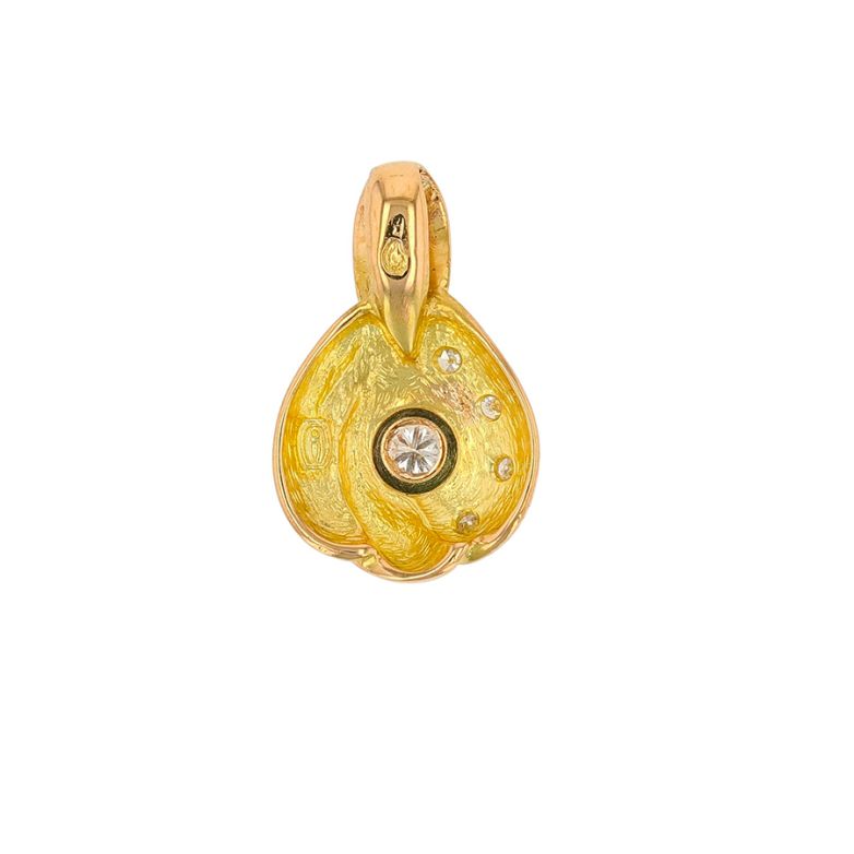 Pendentif or jaune diamant (s) 