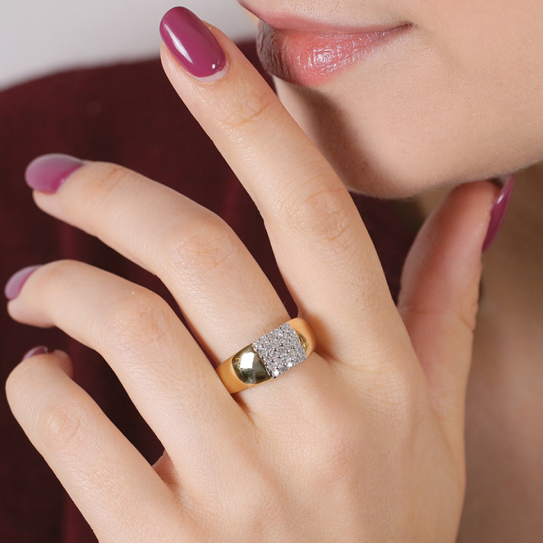 Bague diamants 0.25 carat 2...