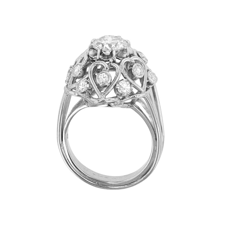 Bague vintage diamants 1.55...