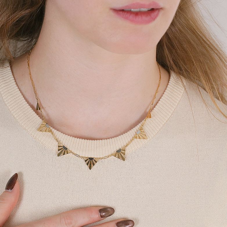 collier or jaune Vintage 