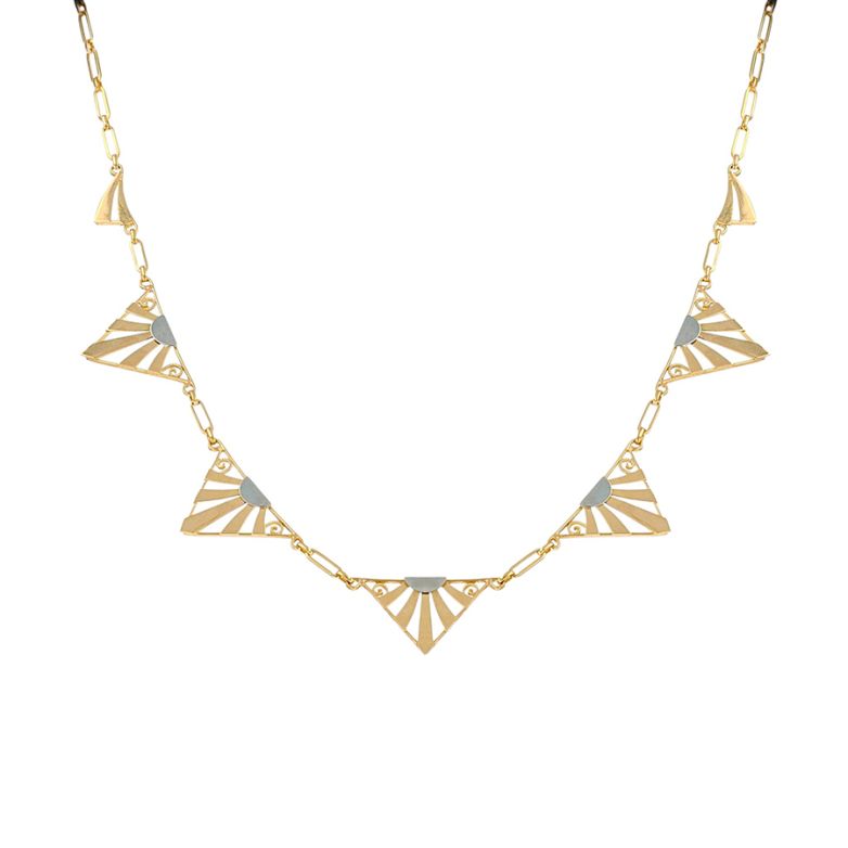 collier or jaune Vintage