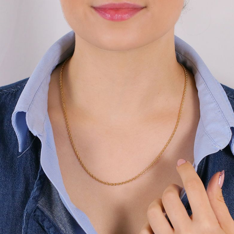 Chaine maille forçat or jaune 