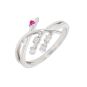 Bague or gris rubis et diamant(s)