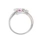 Bague or gris rubis et diamant(s) 