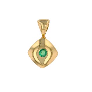 Pendentif or jaune Emeraude