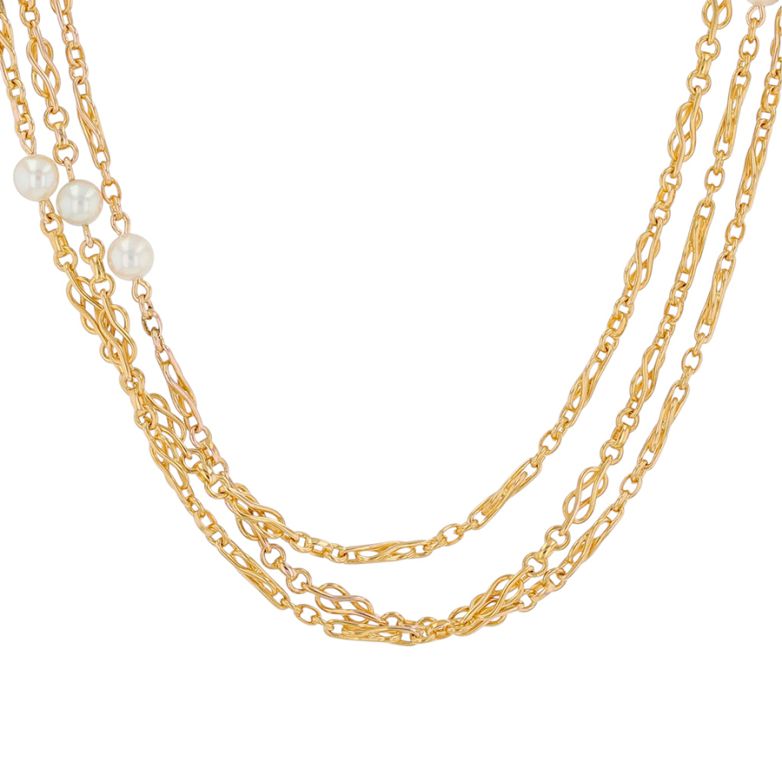 collier or jaune Perle 