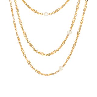 collier or jaune Perle