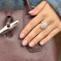 Bague or gris diamant(s) t. ancienne Vintage 