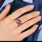 Bague or gris Améthystes 