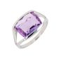 Bague or gris Améthystes