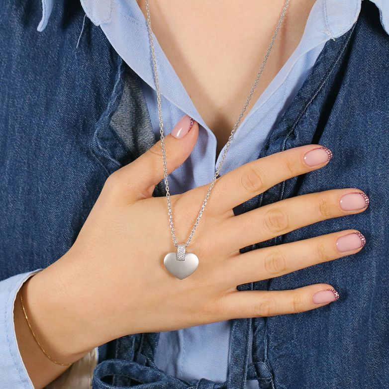 Collier maille forçat or gris diamant (s) 