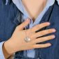 Collier maille forçat or gris diamant (s) 
