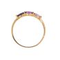 Bague or jaune diamant,P.fine améthystes et iolite