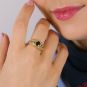 Bague or jaune saphir et diamant(s) 