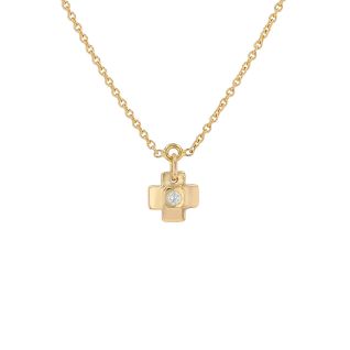 Collier maille forçat or jaune diamant (s)