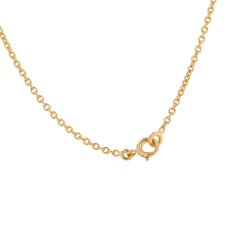 Collier maille forçat or jaune diamant (s) 