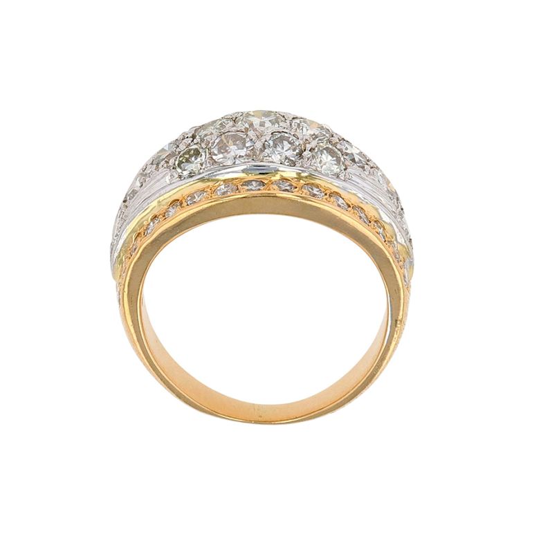 Bague or bicolore diamant (s) 