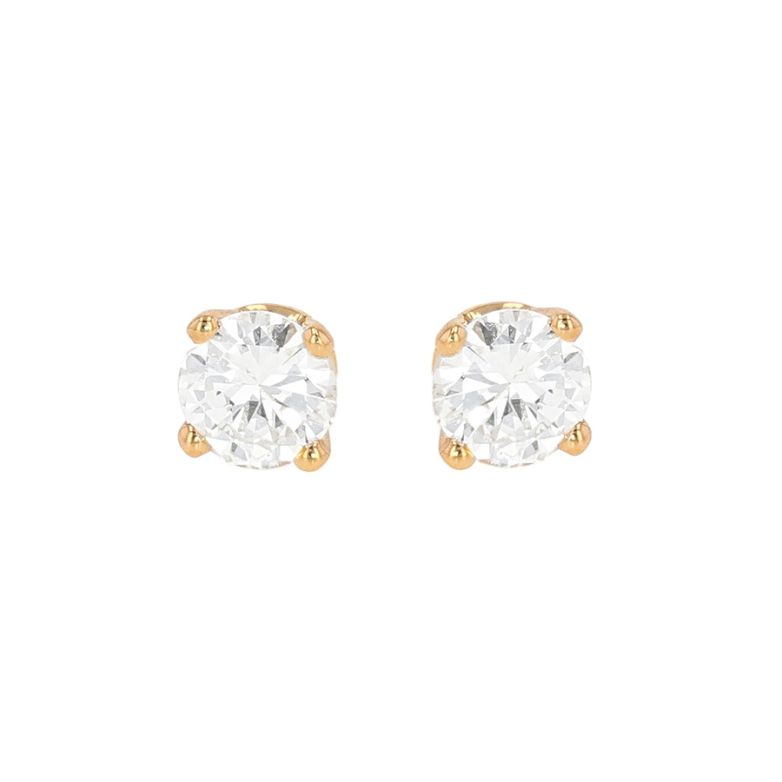 Boucles d'oreilles or jaune diamant (s) 