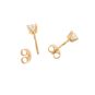 Boucles d'oreilles or jaune diamant (s) 