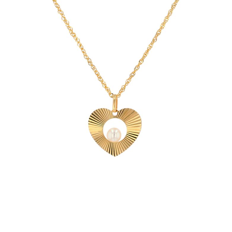 collier or jaune Perle