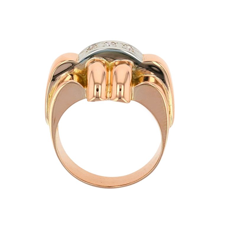 Bague 2 ors diamant (s) Vintage 