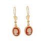 Boucles d'oreilles or jaune Camée