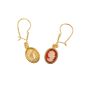 Boucles d'oreilles or jaune Camée