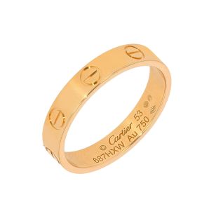 Alliance or jaune signé CARTIER
