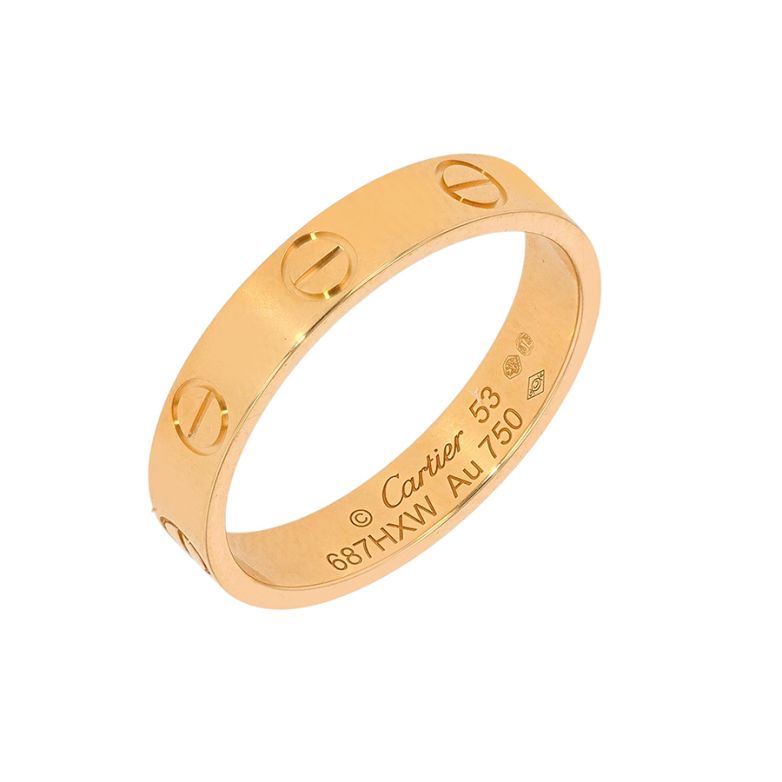 Alliance or jaune signé CARTIER