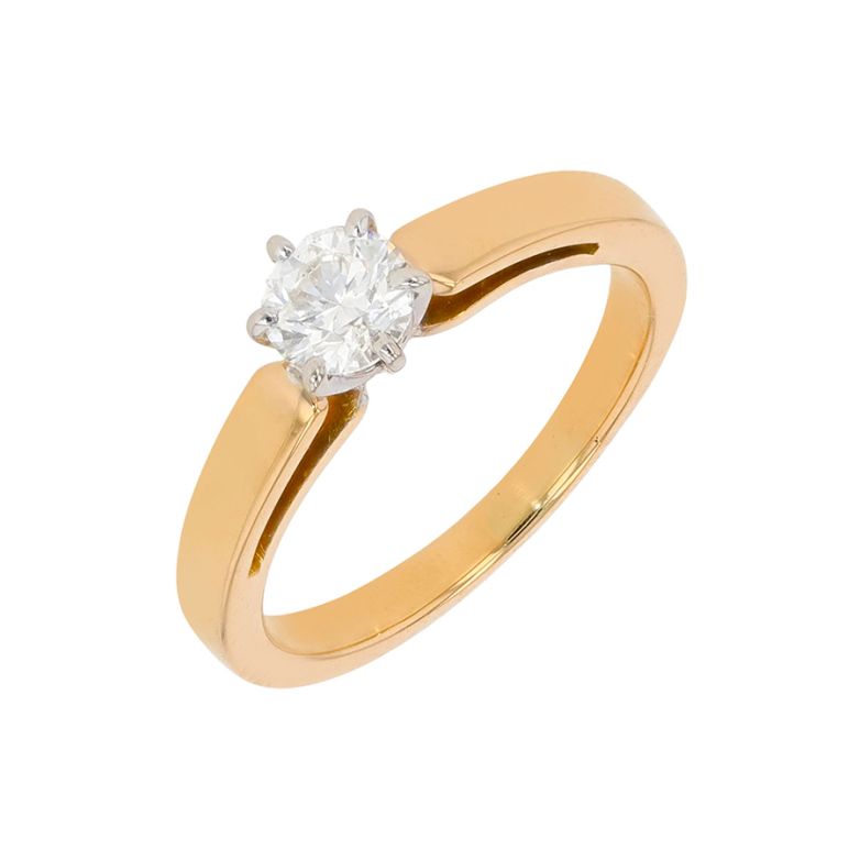 Solitaireor bicolore diamant (s)