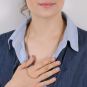 Chaine maille marine or jaune 